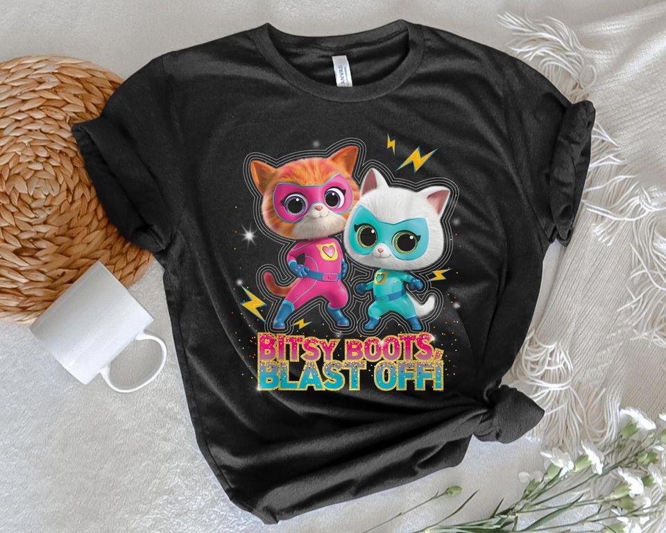 Disney Junior SuperKitties Ginny and Bitsy Boots Blast Off! Shirt