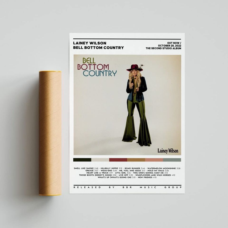 Lainey Wilson - Bell Bottom Country Album Poster, Album Cover Poster