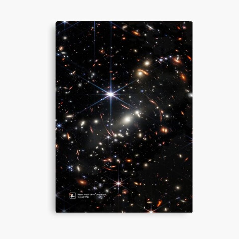 James Webb's First Deep Field (James Webb/JWST) — space poster Canvas