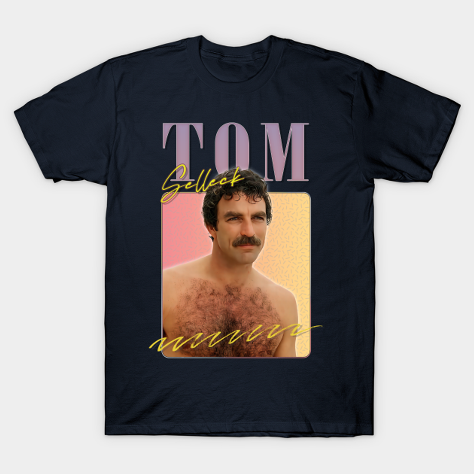Tom Selleck -- Sexy 80s Aesthetic Design - Tom Selleck - T-Shirt