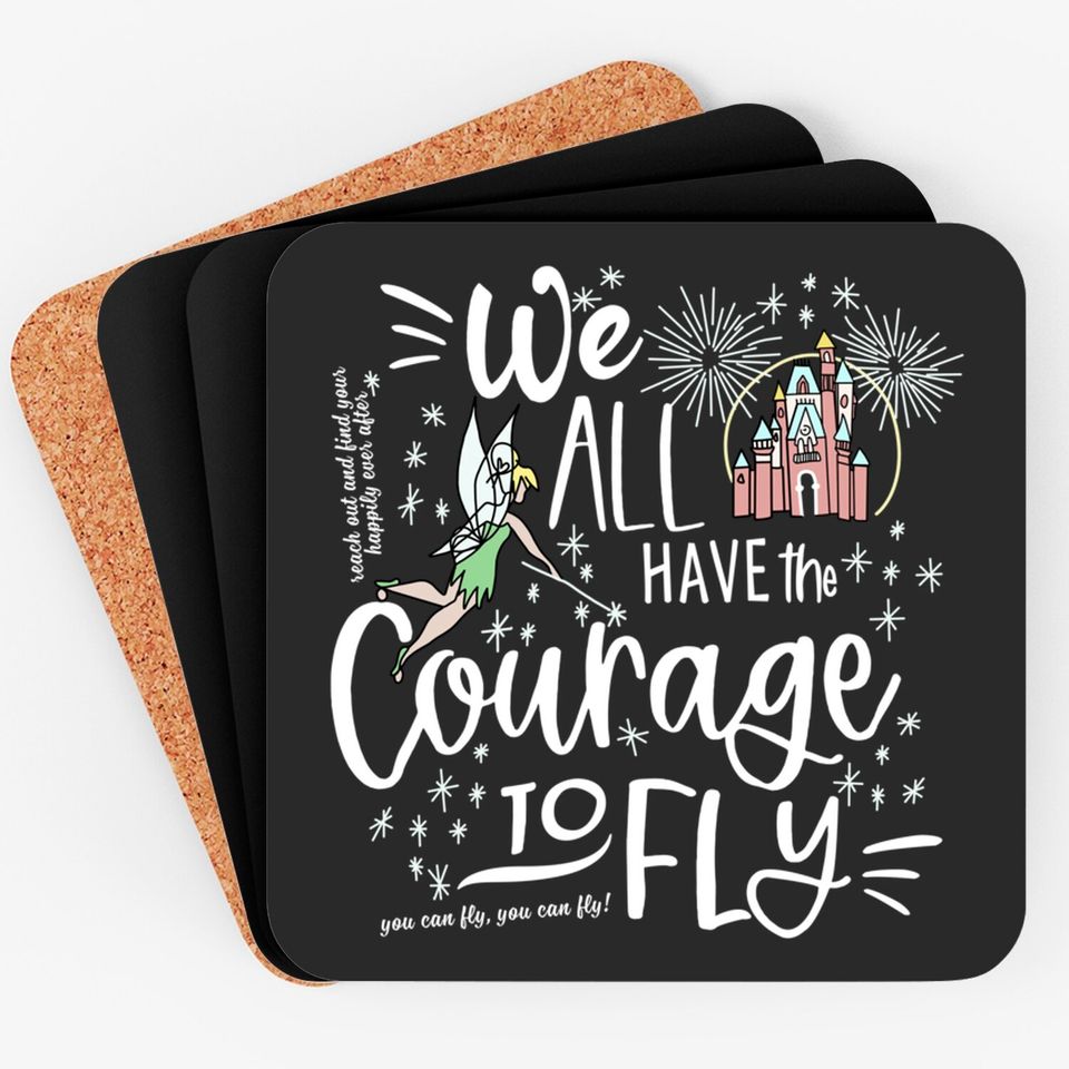 Magic Kingdom Fireworks Coasters Happily Ever After Disney Castle Tinkerbell Fireworks Coasters