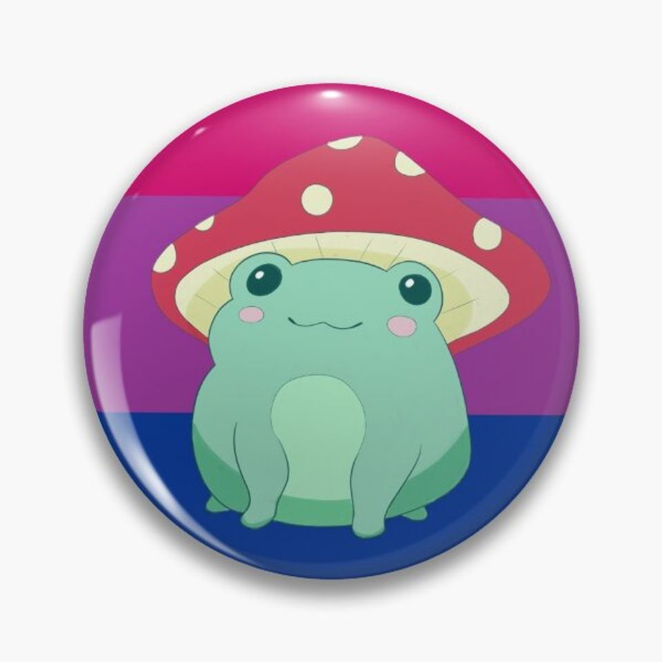 Mushroom Frog Bisexual Pride Pin Pin Button