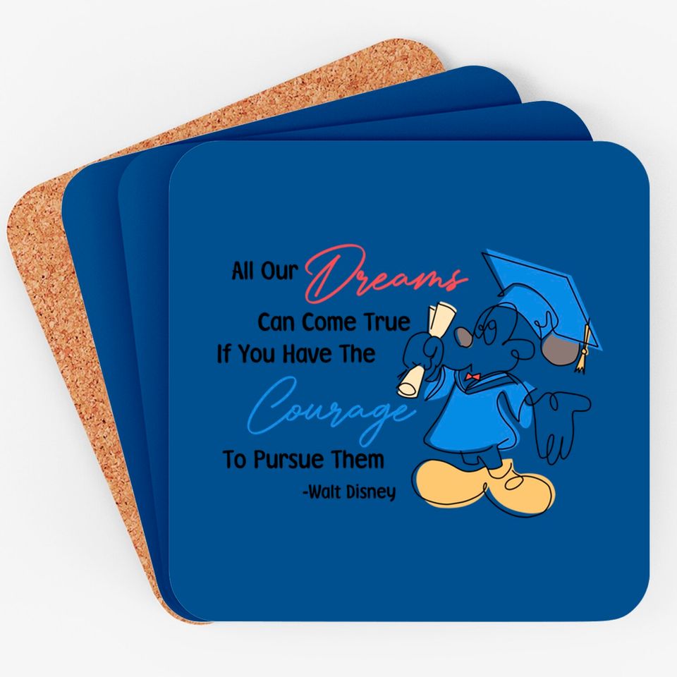 Disney Senior Coasters, Mickey Graduation 2023 Coasters