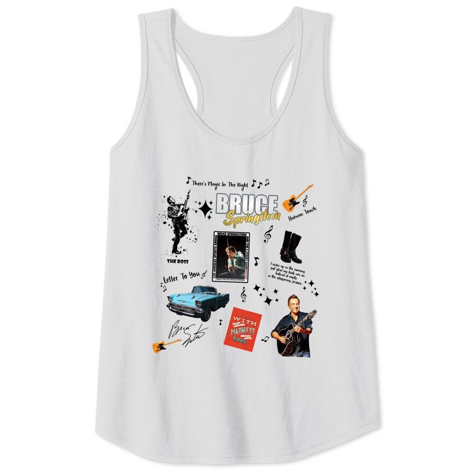 Vintage Bruce Springsteen Tank Tops , Bruce Springsteen Merch Tank Tops