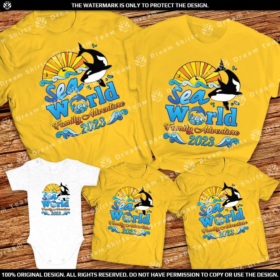Custom SeaWorld Family Adventure Shirts 2023 Combo SeaWorld Orlando ...
