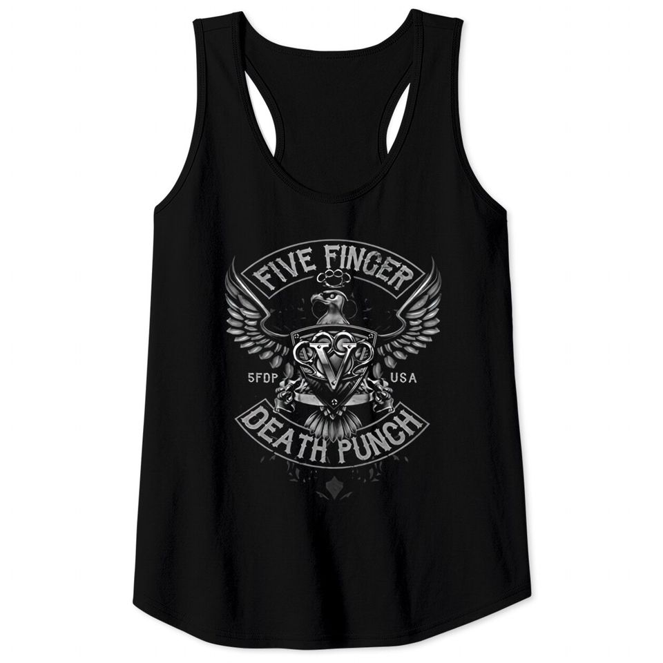Five Finger Death Punch Tank Tops Howe Eagle Crest Logo