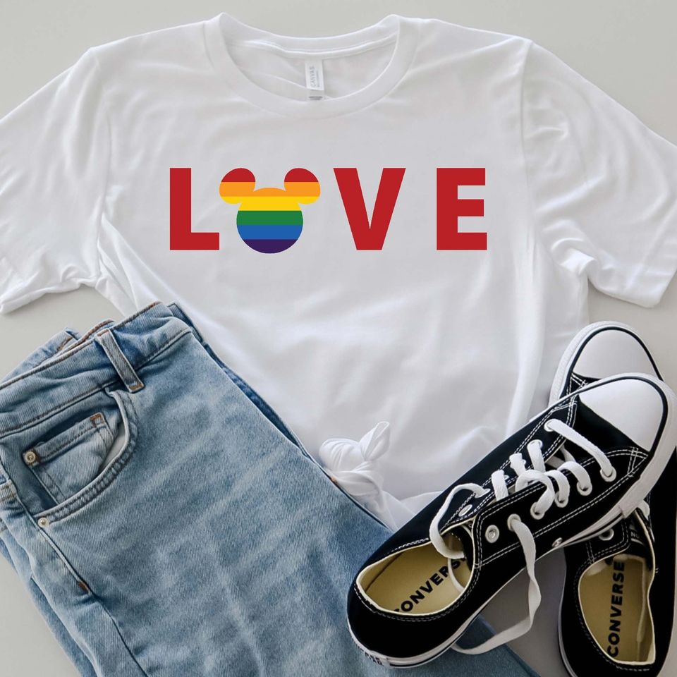 Disney Mickey Head LGBT Love Shirt, Disney LGBT Love Shirt