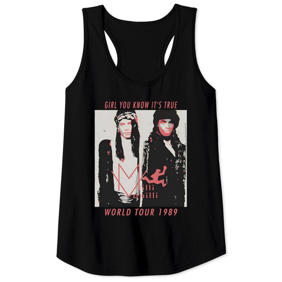 Milli Vanilli World Tour 1989 Tank Tops