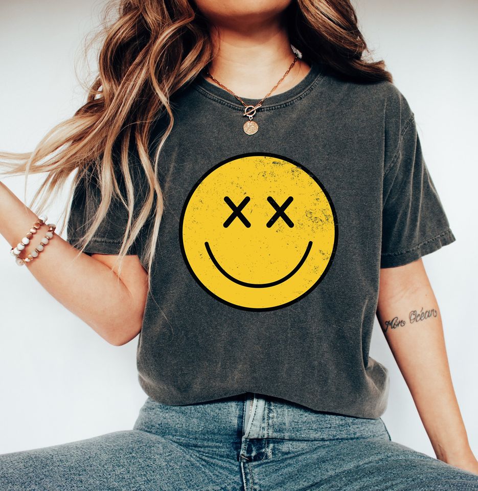 Smiley Nirvana Face T-Shirt, Vintage Smiley Face Shirt, Retro Smile Shirt