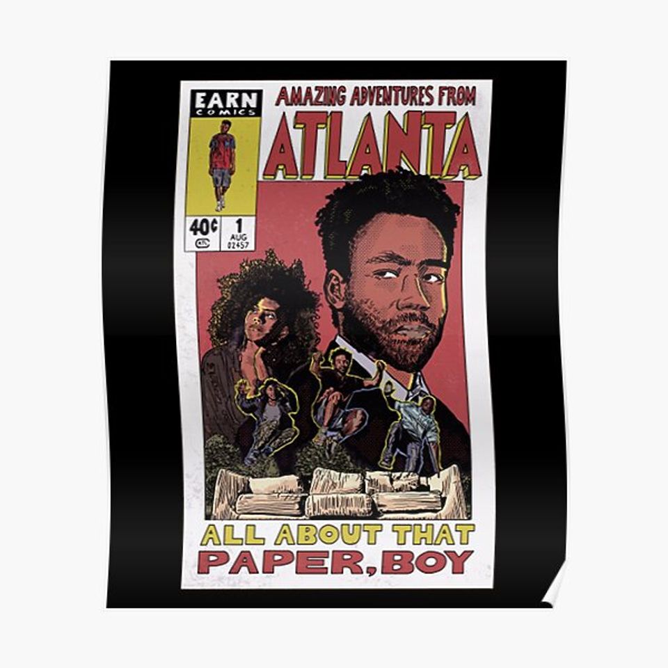 Donald Glover T-ShirtAmazing Adventures From Atlanta T-Shirt_by PennyTees_ Premium Matte Vertical Poster