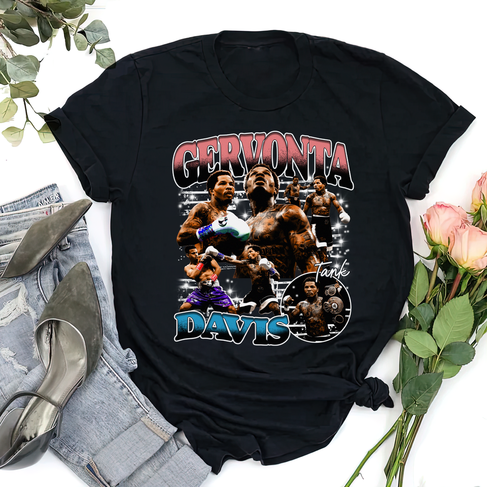 GERVONTA DAVIS Tank T Shirt Boxing Rap 90s Retro