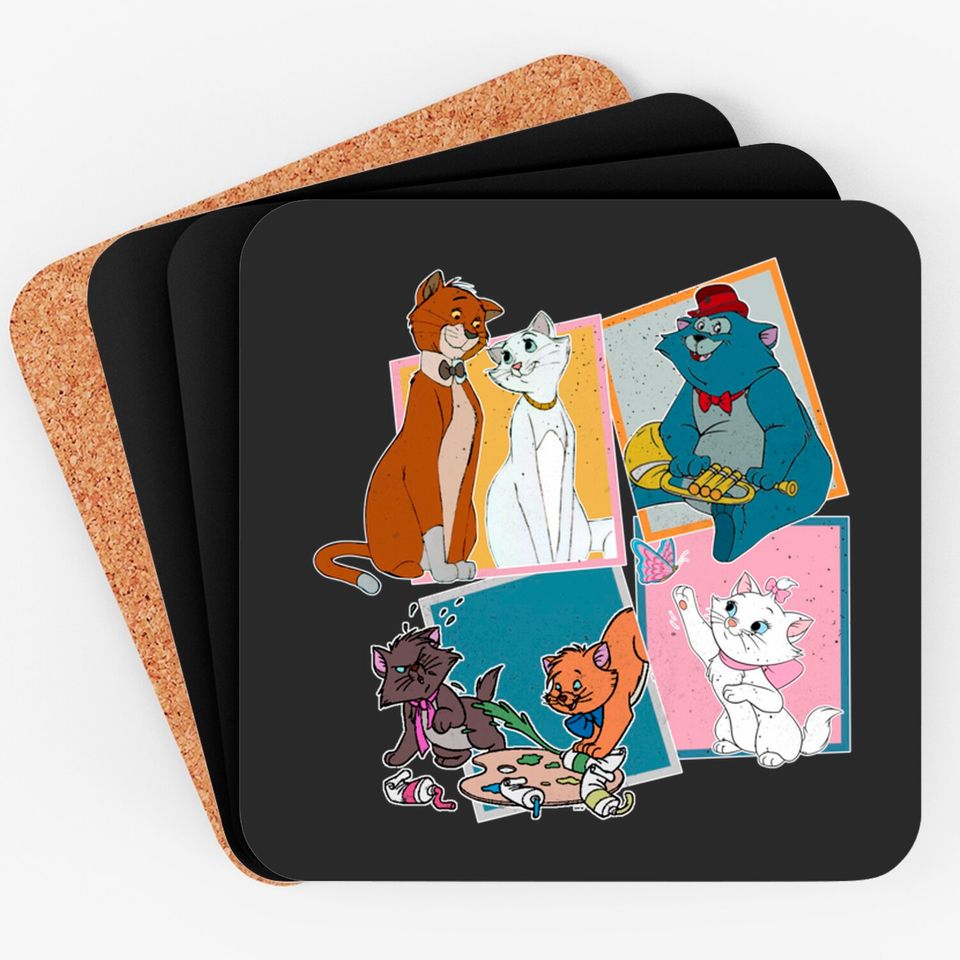 Disney Comfort colors Coasters, Retro Disney Aristocats Coasters