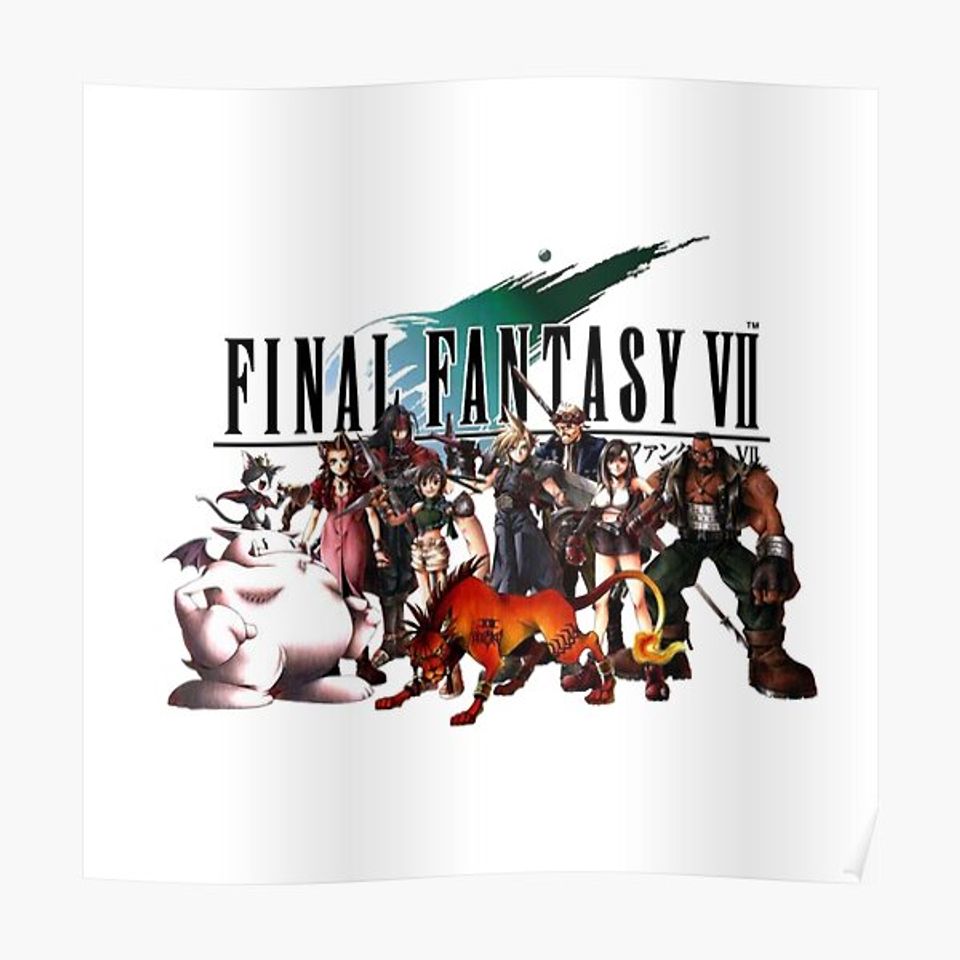 Final Fantasy 7 Cast Premium Matte Vertical Poster