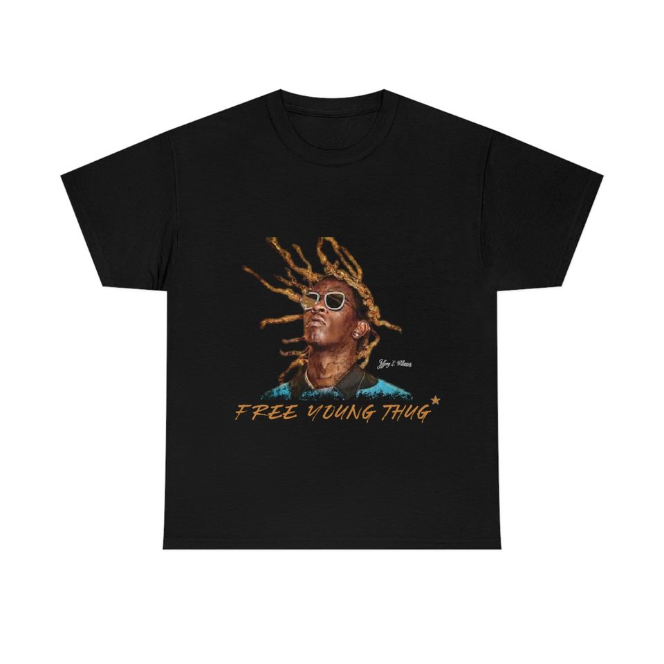Free Young Thug, Hesavy Cotton Tee, Unisex, Men, Women,