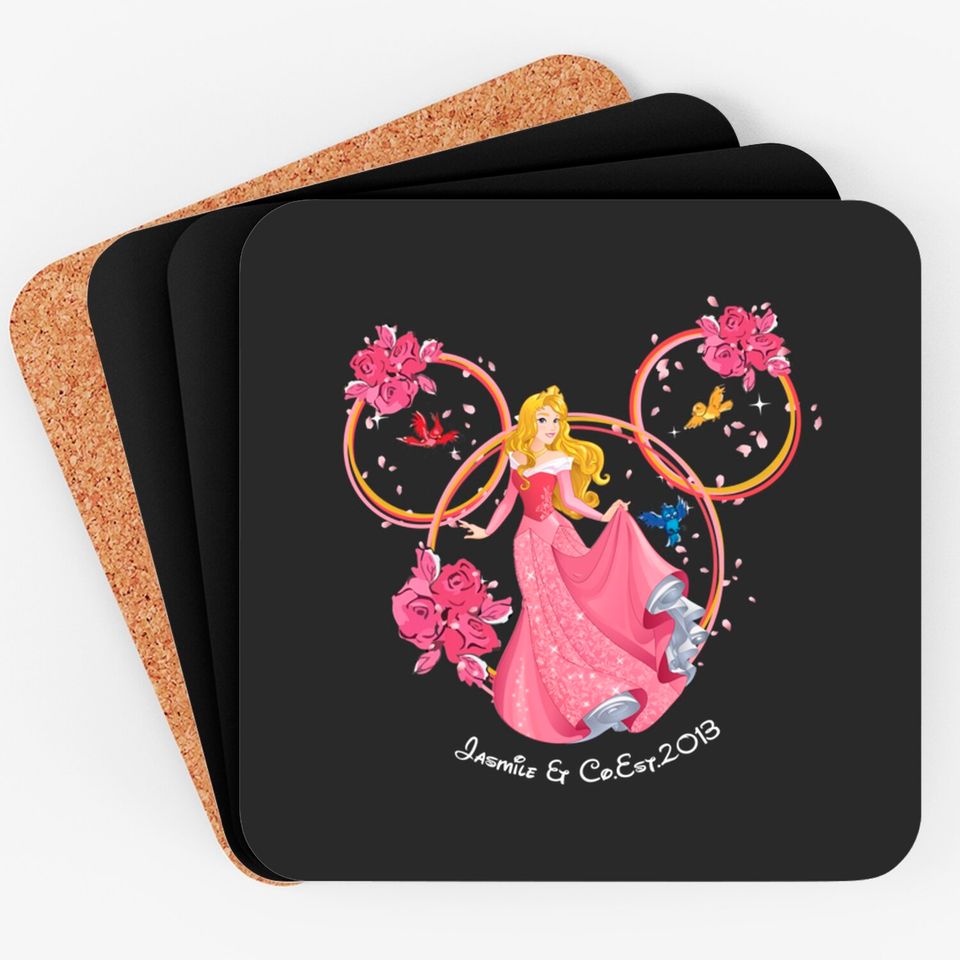 Aurora Coasters, Sleeping Beauty Coasters, Disney Princess Coasters