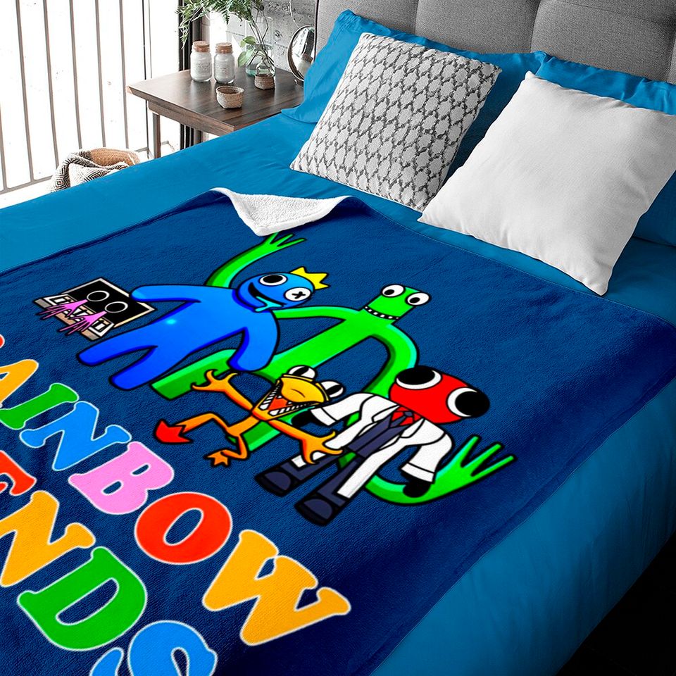 Rainbow Friends Birthday Baby Blankets