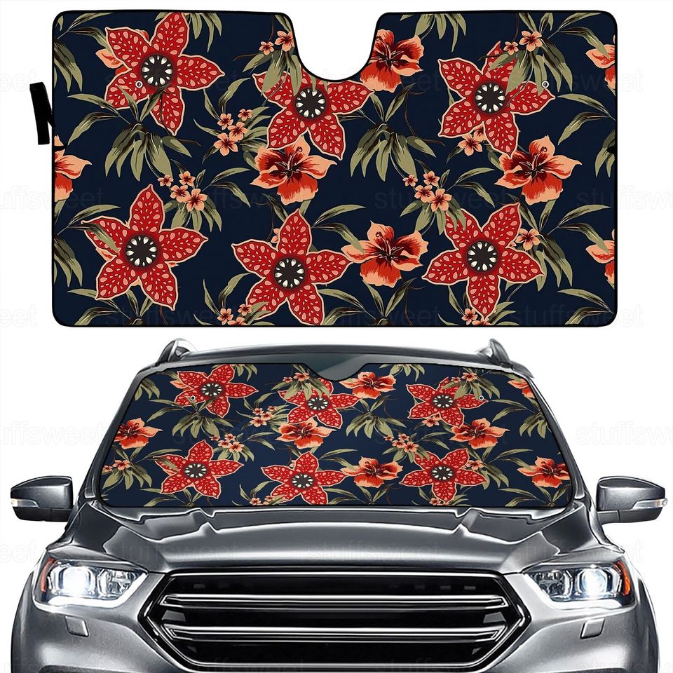 Stranger Car Sunshade, Stranger Car Windshield, Horror Car Windshield Cover