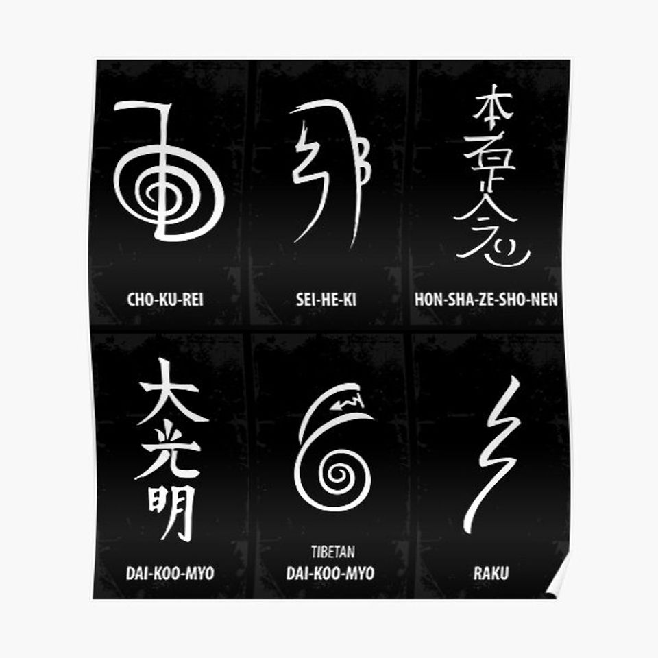 Reiki Symbols Premium Matte Vertical Poster