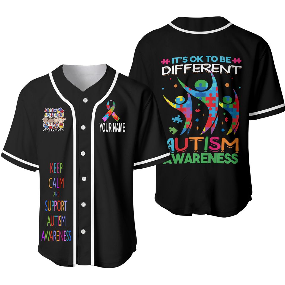 It's Ok To Be Different Autism Awareness Children Jersey Shirt