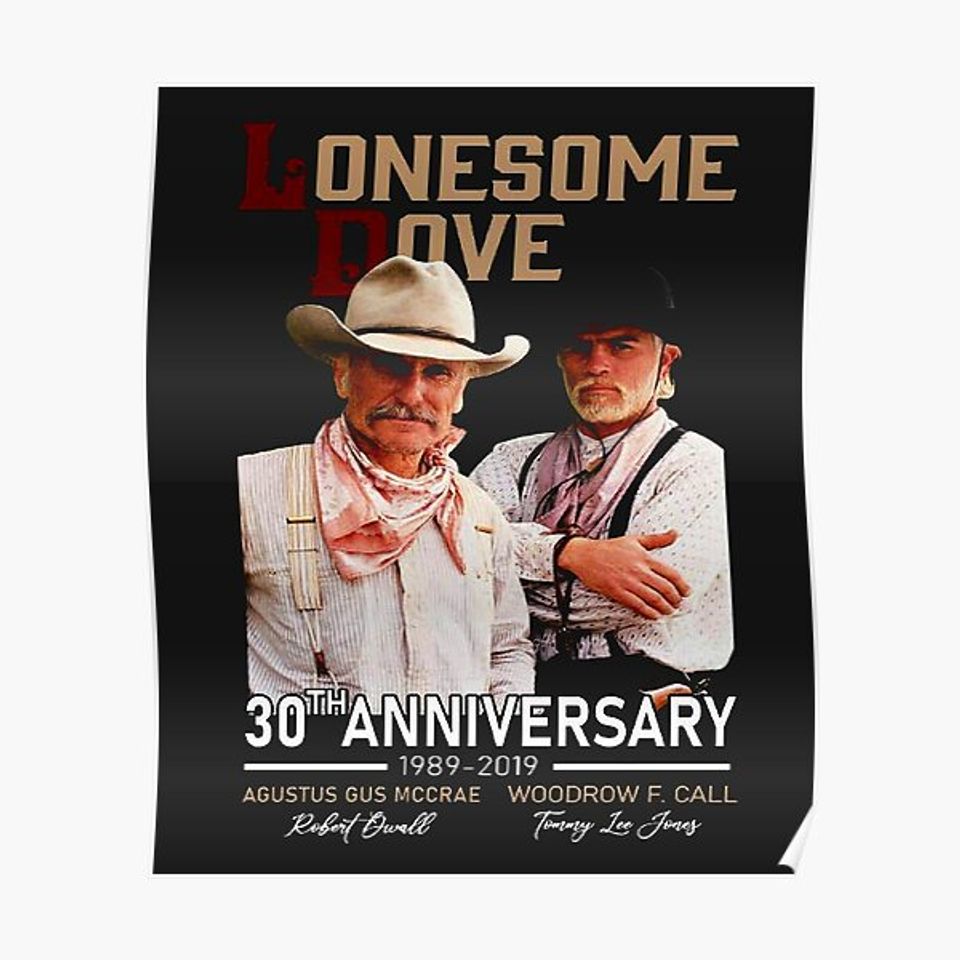 Lonesome Dove 30th Anniversary 1989 2019 Signatures Premium Matte Vertical Poster