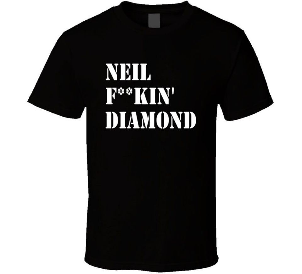New Neil Diamond Tonight Black Tshirt