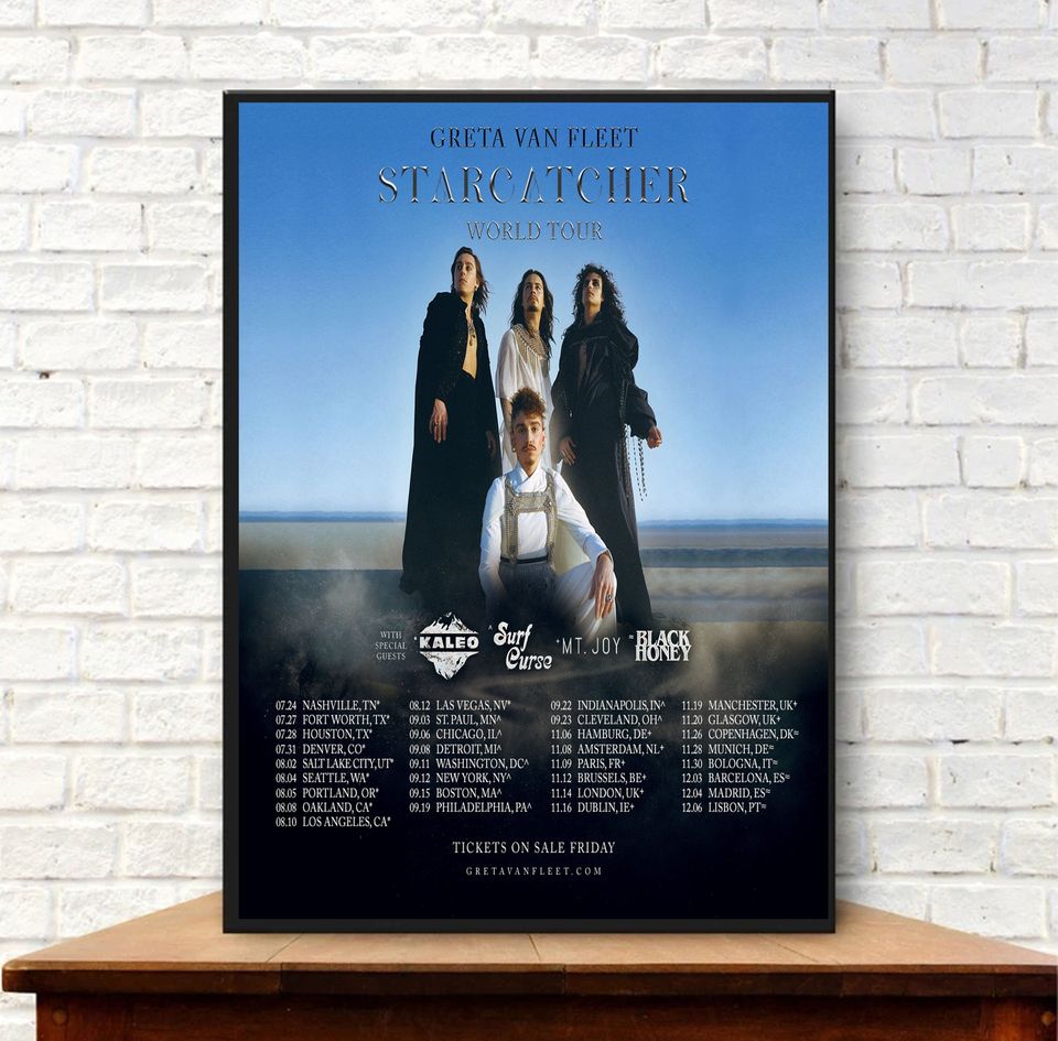 Greta Van Fleet Starcatcher World Tour Poster, Gift Poster