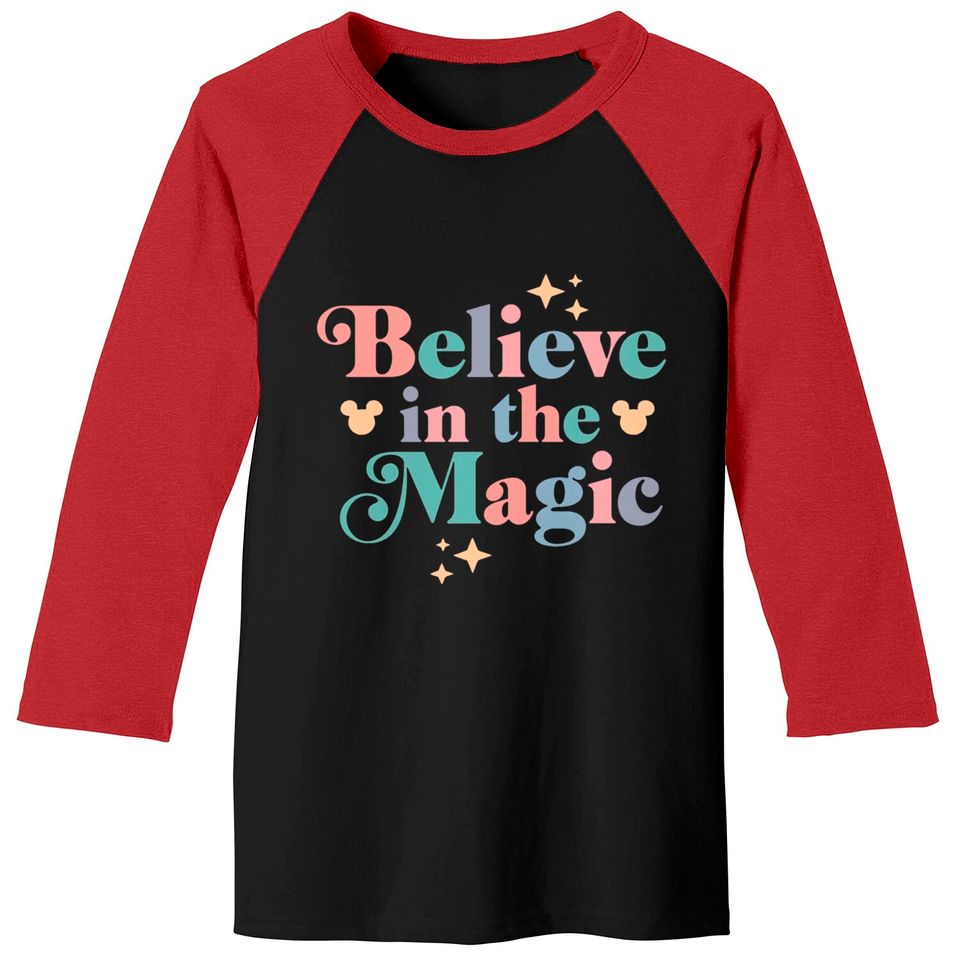 Believe In The Magic Baseball Tees| Disney Baseball Tees| Magic Kingdom Baseball Tees