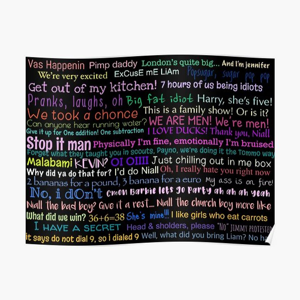 One direction Quotes Premium Matte Vertical Poster