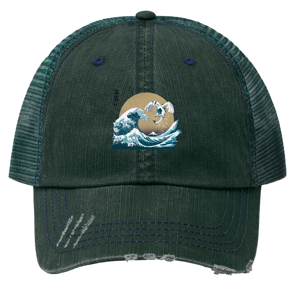 The Great Wave Inspired Graphic Trucker Hats Anime Trucker Hats