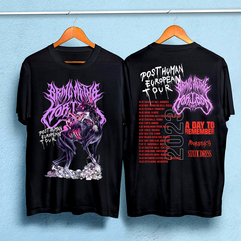 Bring Me The Horizon Post Human European Tour T-Shirt, Bring Me The Horizon Band