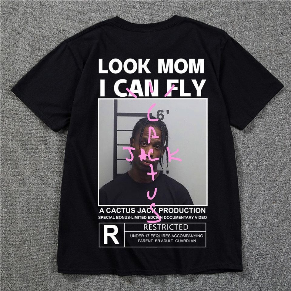 Travis Shirt Look Mom I Can Fly T-Shirt Cactus Jack T-shirt