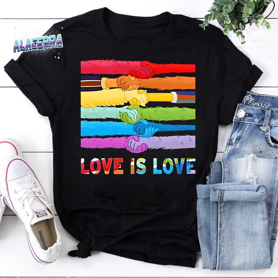 Lgbt Pride Love Is Love The Muppet Sesame Street Gay Pride Vintage T-Shirt
