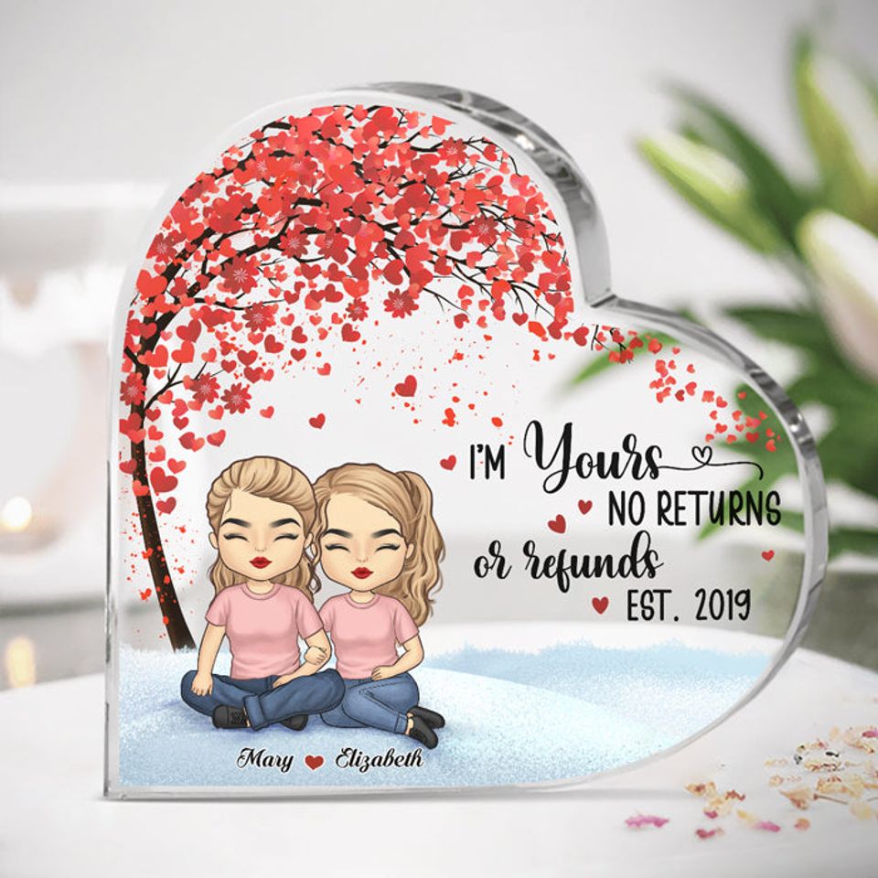 Since We've Been Together - Couple Personalized Custom Heart Shaped Acrylic Plaque