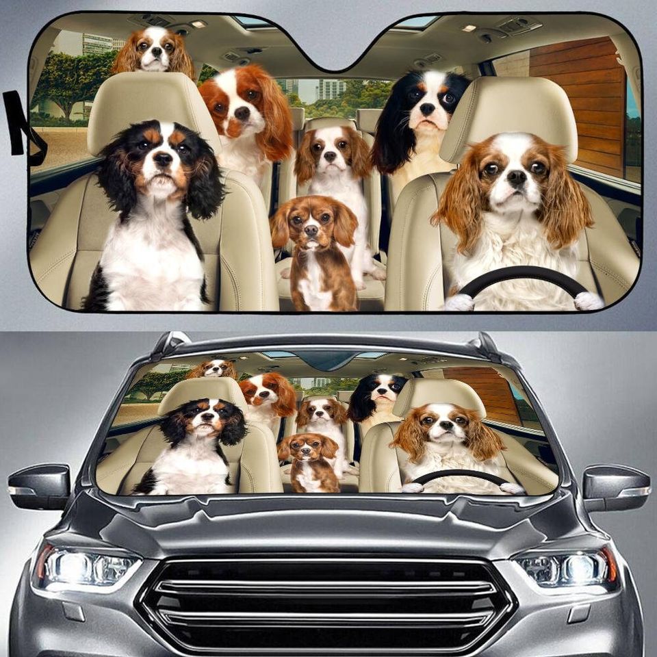 Cavalier King Charles Spaniel Car Sun Shade, Cavalier Spaniel Car Sunshade