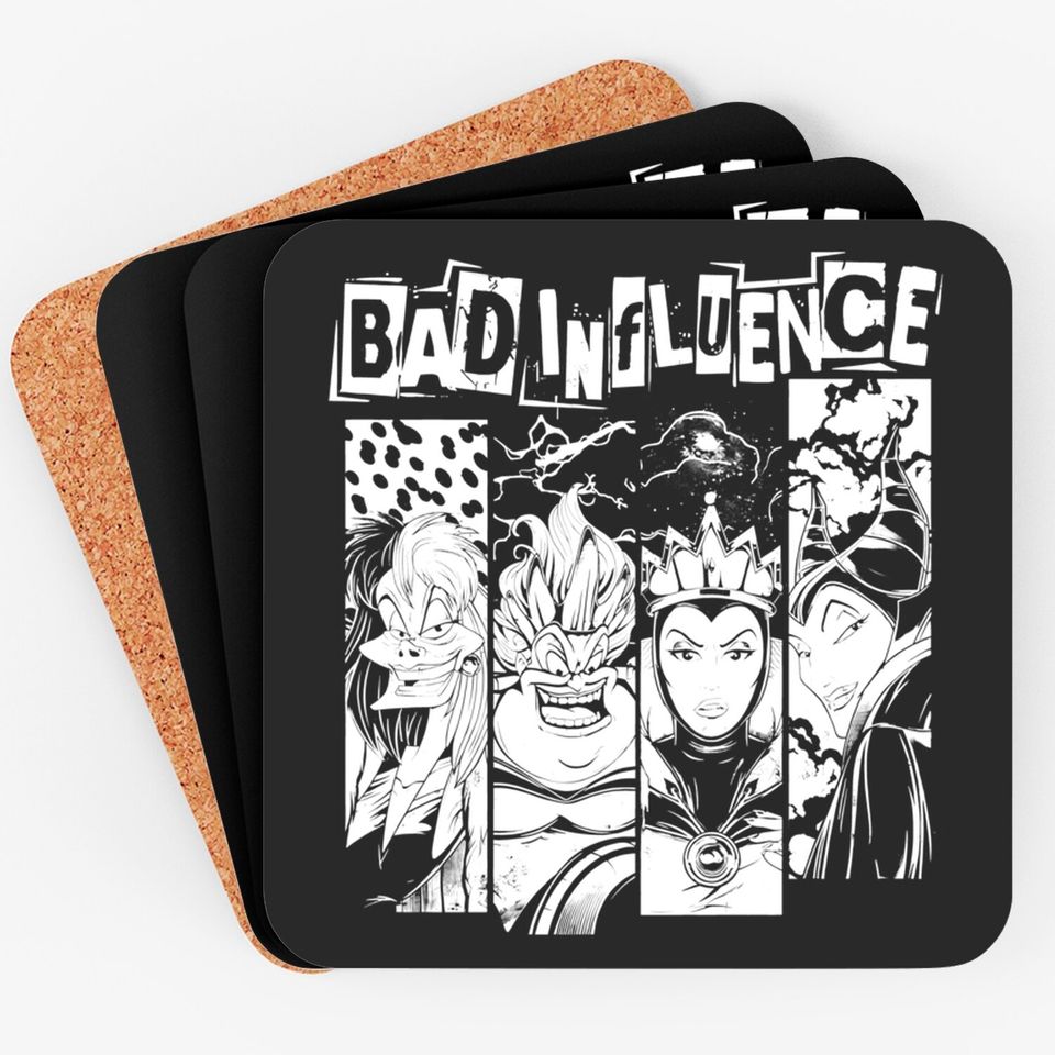 Retro Disney Villains Maleficent Ursula Evil Queen Hades Coasters