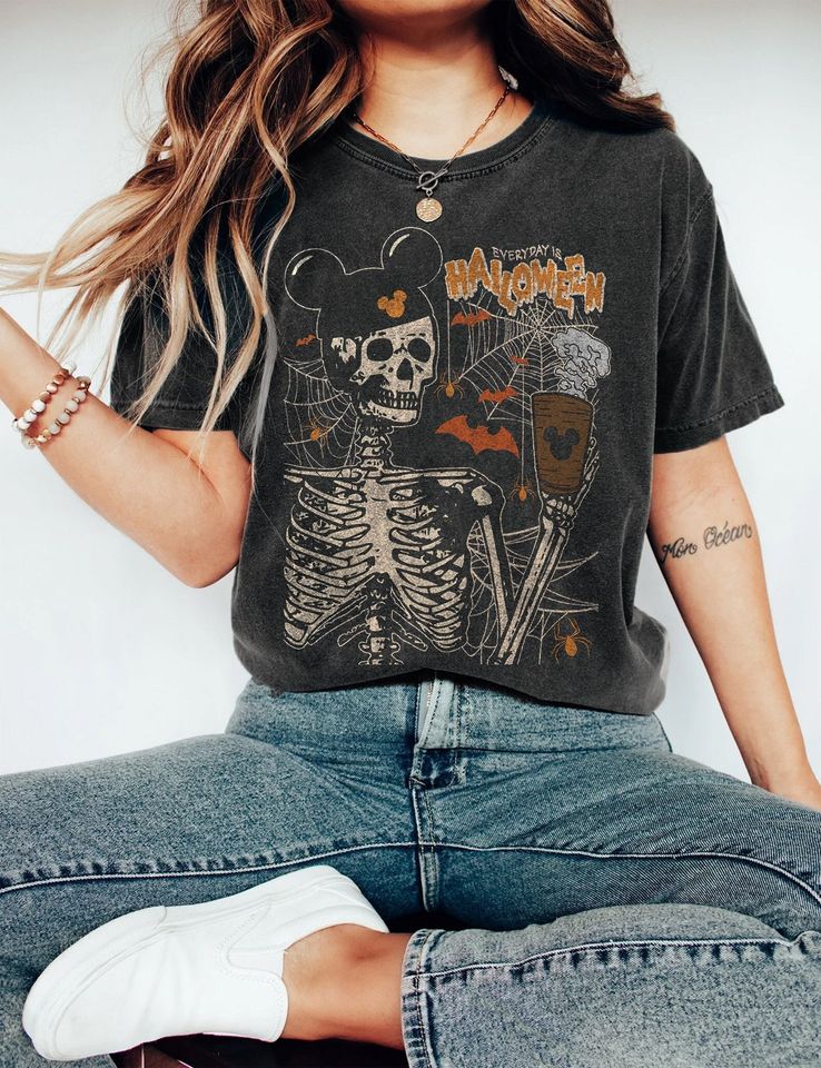 Skeleton Disney Halloween Tshirt, Halloween Shirt, Disney World Tee