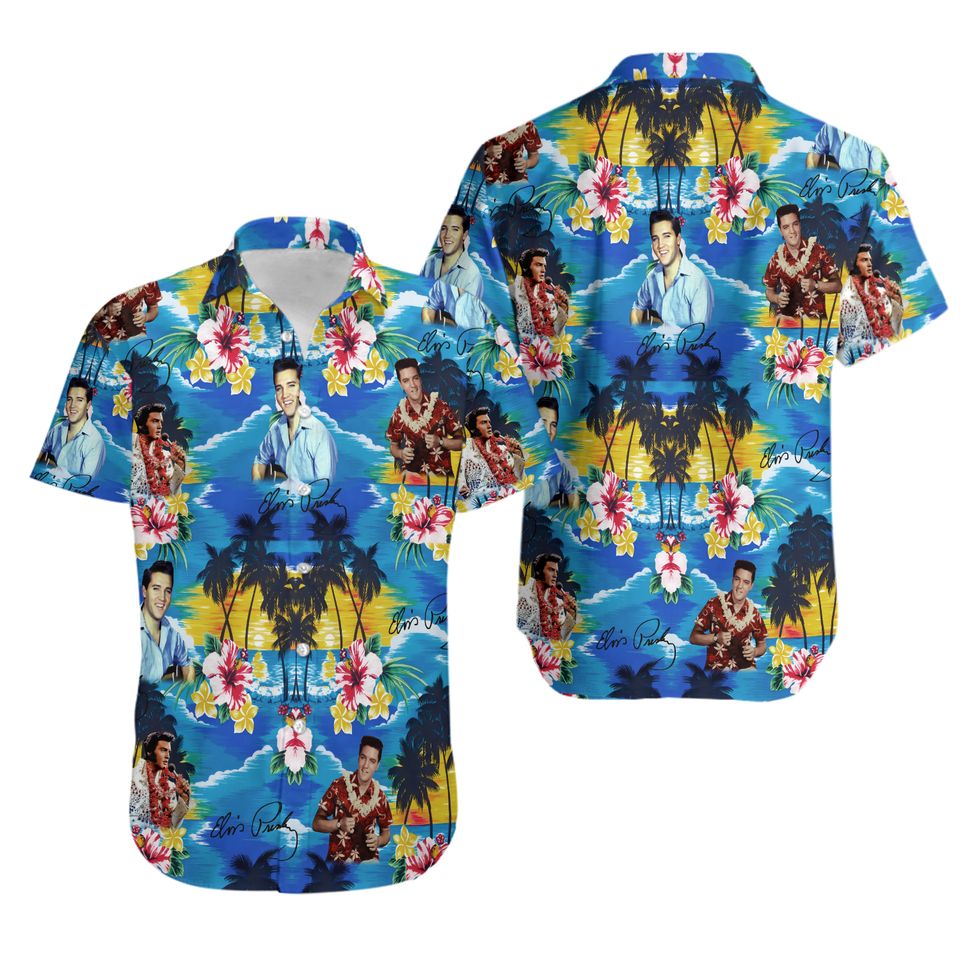 3D Elvis Presley Unisex Beach Hawaiian Shirt