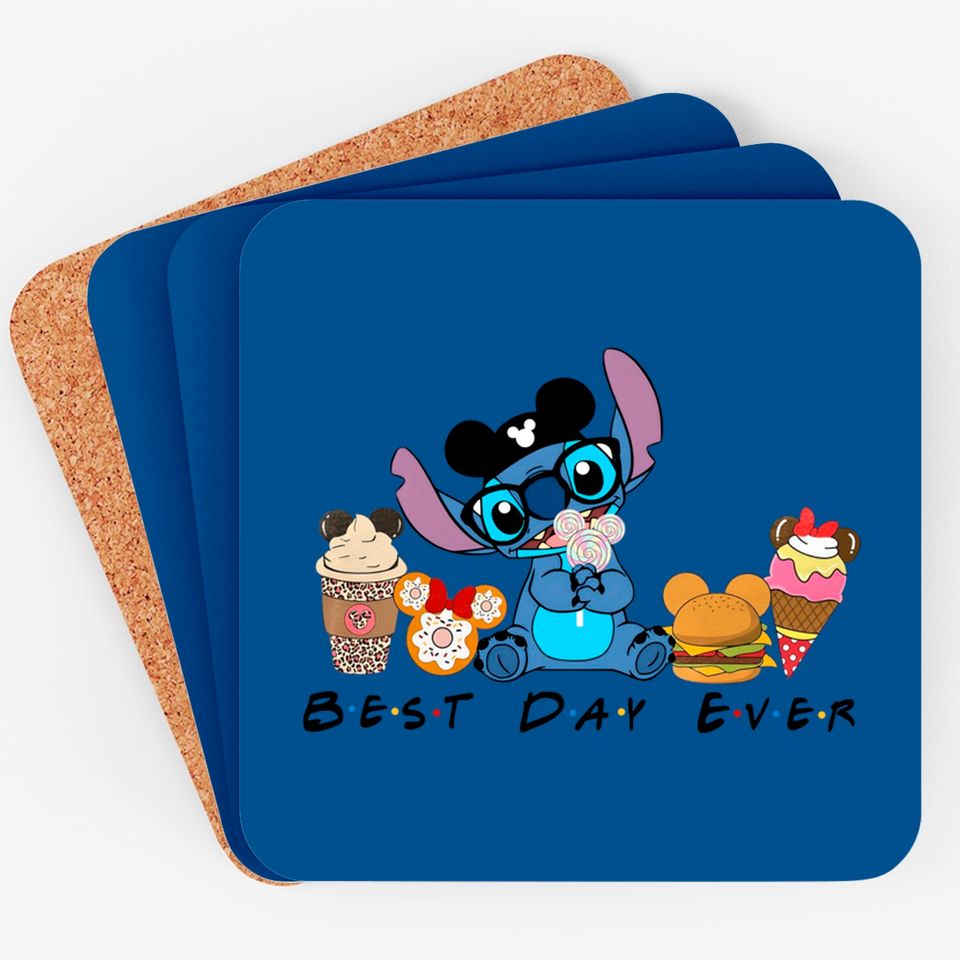 Best Day Ever Coasters, Disney Stitch Coasters, Disney Matching Coasters