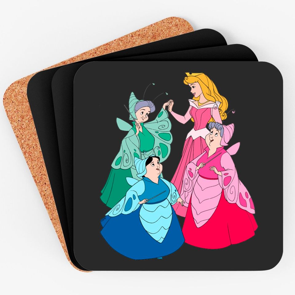 Sleeping Beauty Disney Coasters,Aurora Princess Coasters, Disney Group Coasters