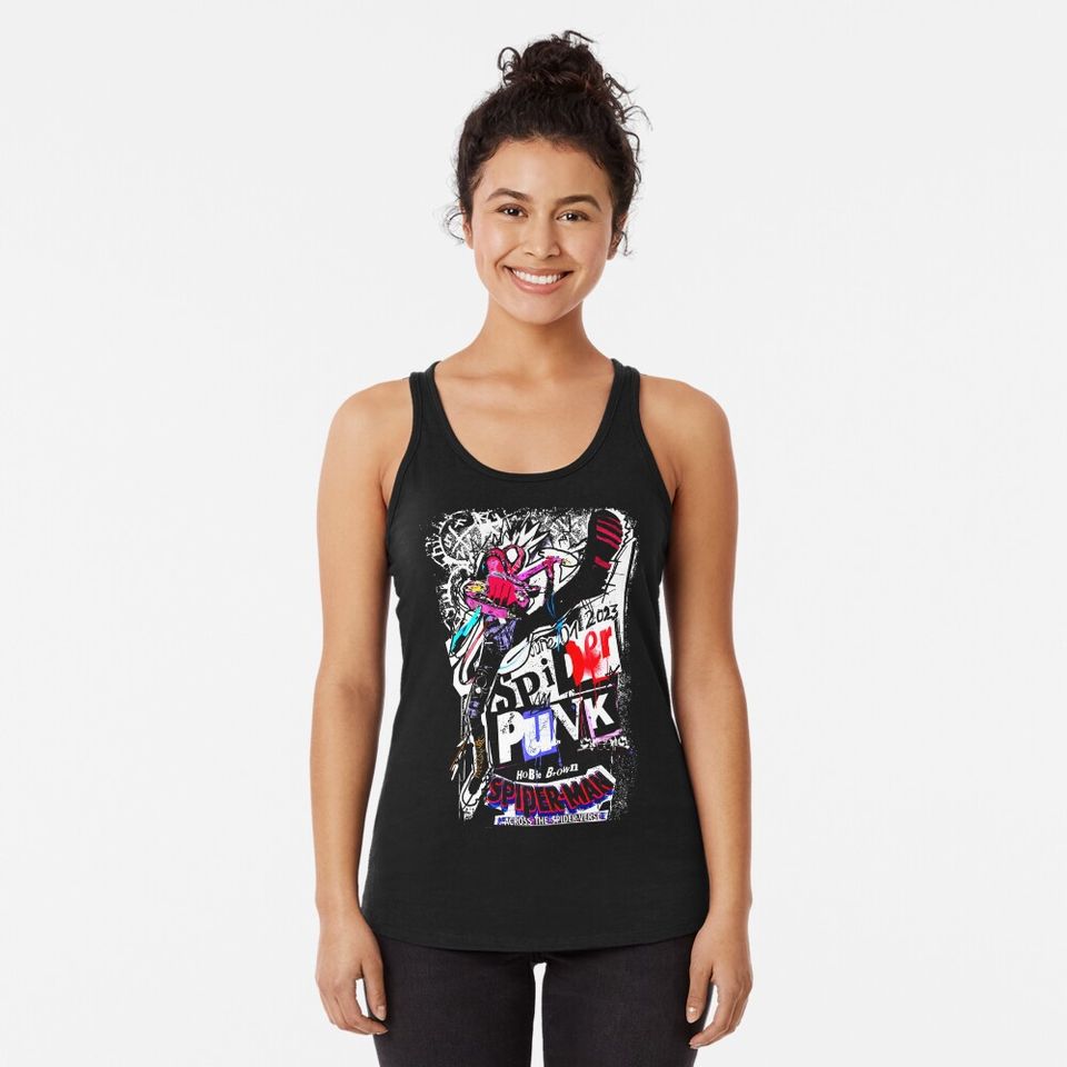 Spider Punk Racerback Tank Top