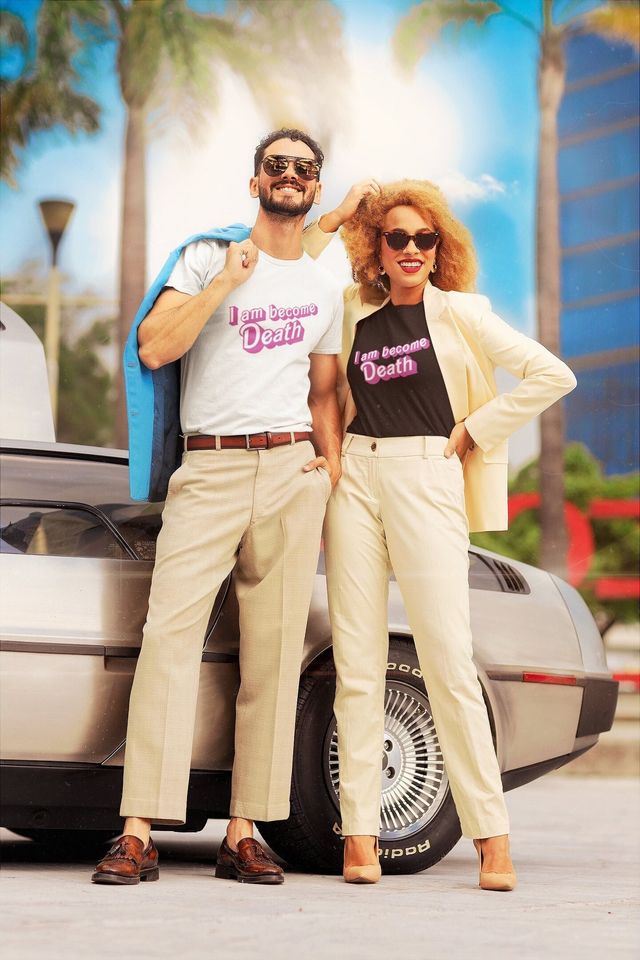 I Am Become Death in pink Barbie font Tee shirt