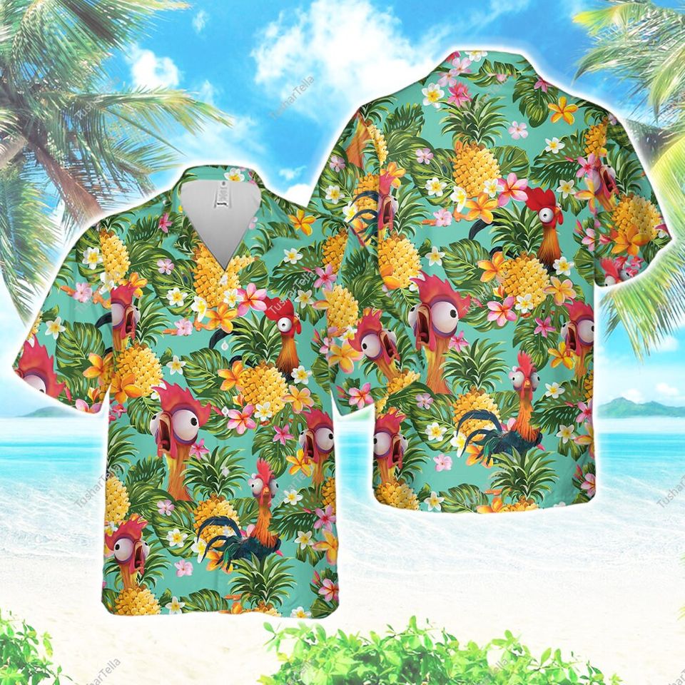 Disney Moana Hei Hei Tropical Hawaiian Shirt