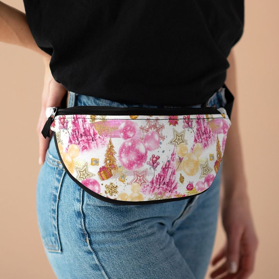 Disney Pink Christmas Fanny Pack - Fancy Christmas Drinks Disney