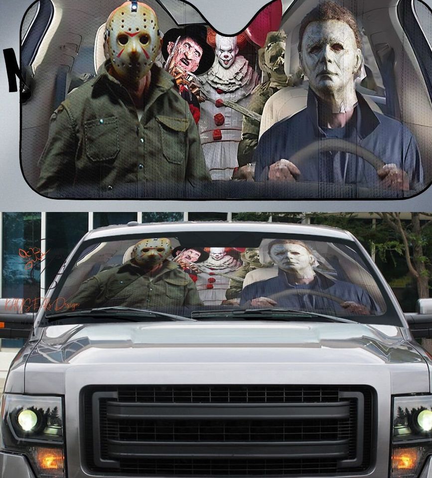 Michael Jason Freddy Horror Movie Car Sunshade
