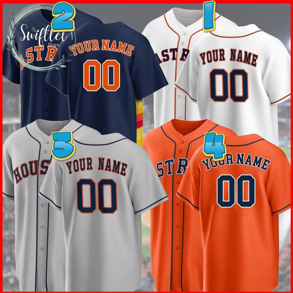 Personalized Houston Baseball Game Jersey, Houston Custom Name & Number