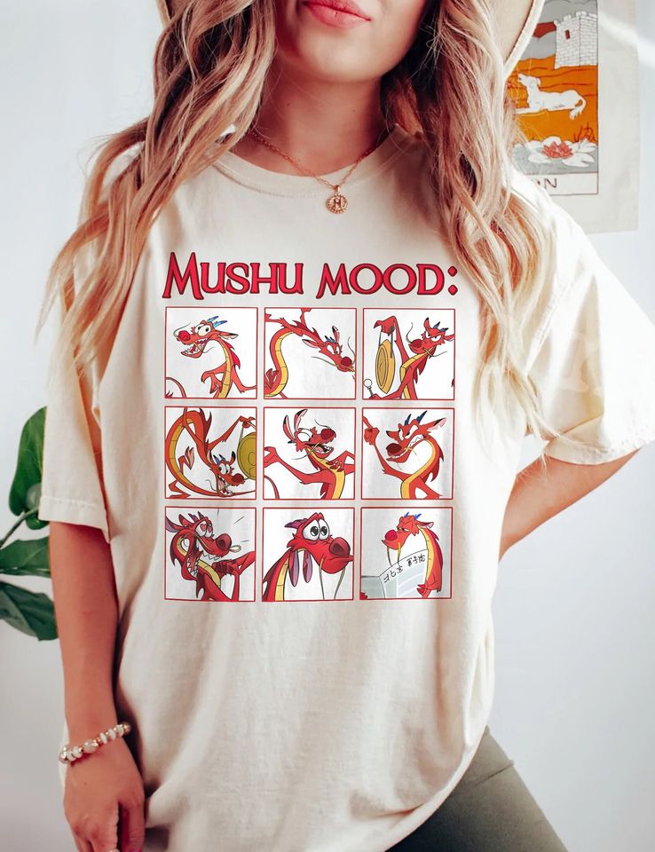 Retro Disney Mulan Mushu Mood  Shirt
