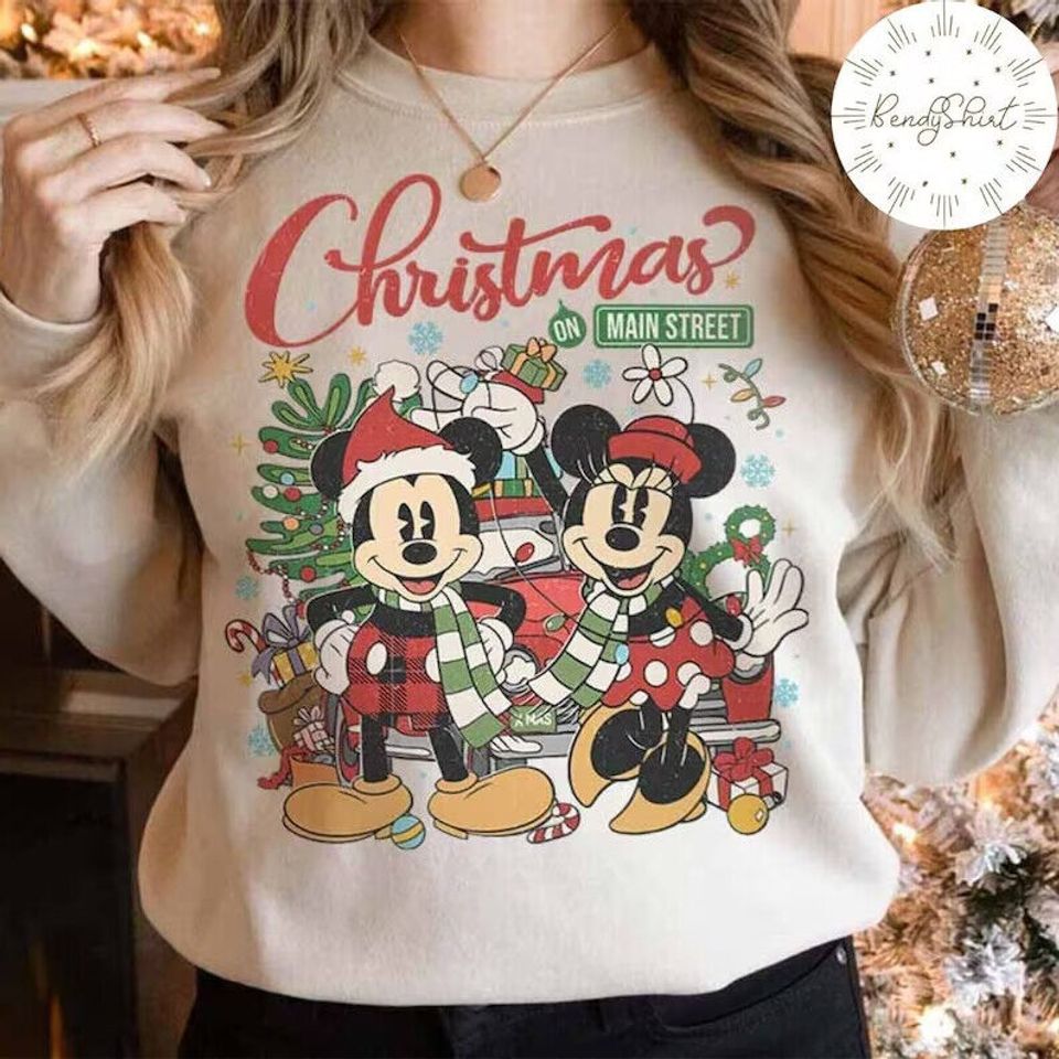 Vintage Disney Christmas On Main Street Shirt