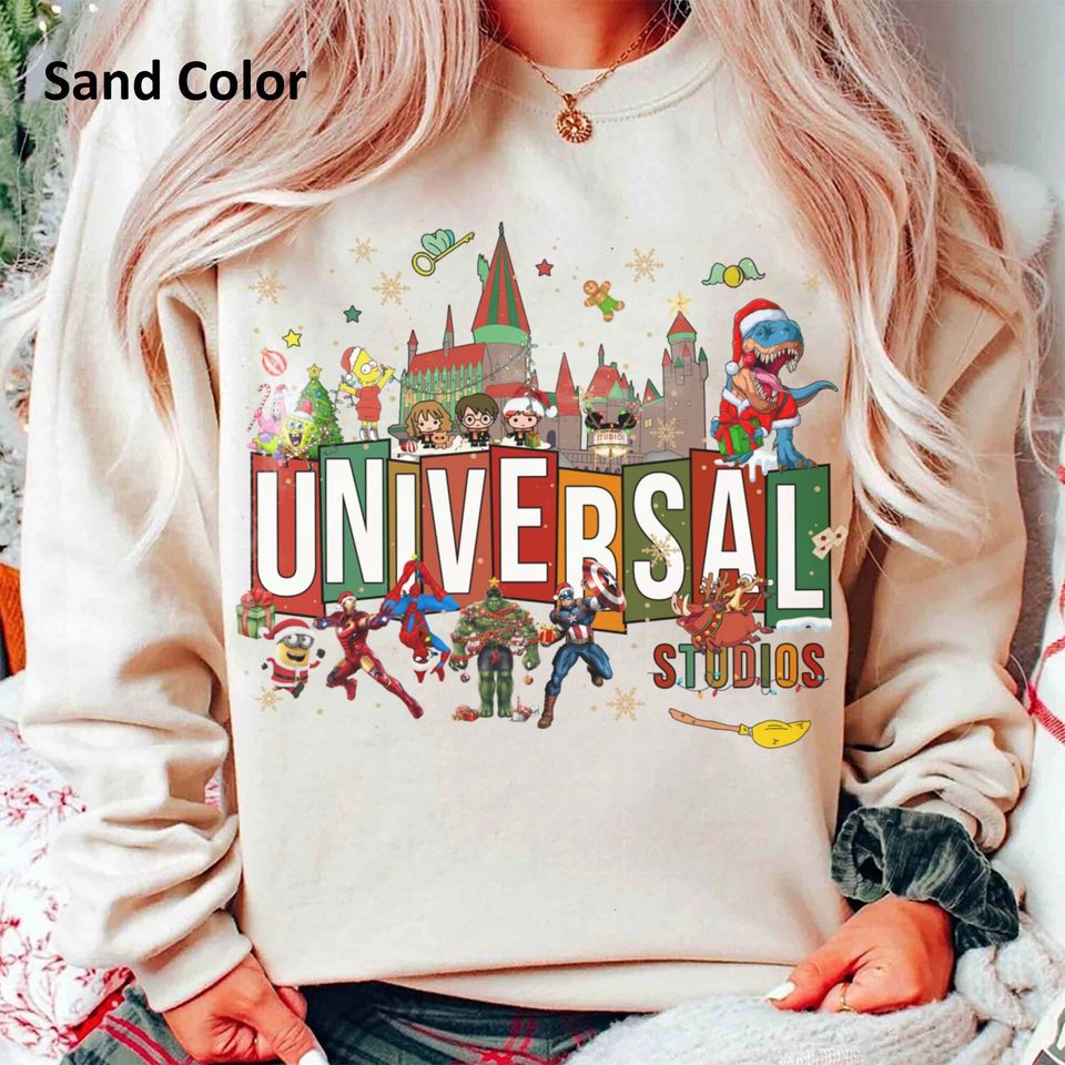 Universal Studios Christmas Sweatshirt, Disneyland Christmas