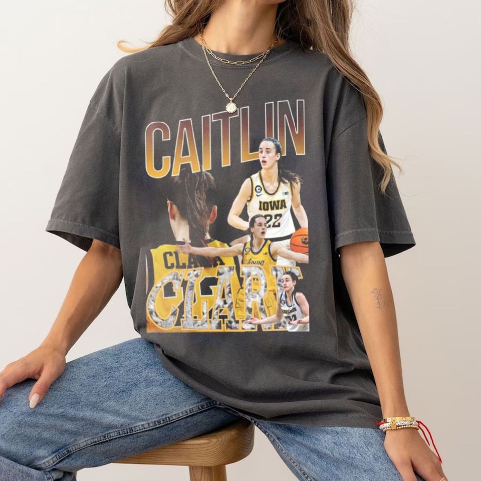 Caitlin Clark American Basketball Shirt, 90s Vintage Style Tee