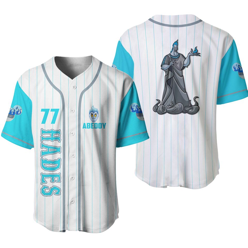 Disney Hades Jersey, Disney Hades Baseball Jersey